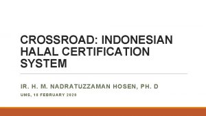 Hosen halal certificate