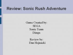 Review Sonic Rush Adventure Game Created by SEGA