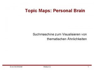 Topic Maps Personal Brain Suchmaschine zum Visualisieren von