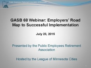 Public Employees Retirement Association of Minnesota GASB 68