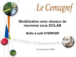 Modlisation avec rseaux de neurones sous SCILAB Bote