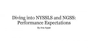 Ngss performance expectations