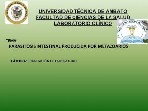 UNIVERSIDAD TCNICA DE AMBATO FACULTAD DE CIENCIAS DE