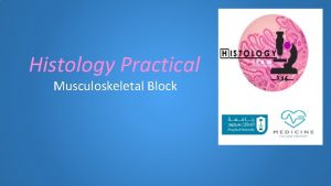 Histology Practical Musculoskeletal Block Things you need to