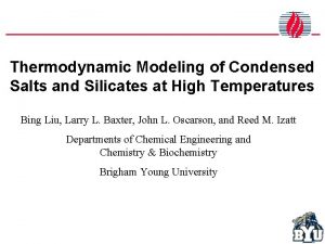 Thermodynamic Modeling of Condensed Salts and Silicates at