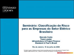 Seminrio Classificao de Risco para as Empresas do