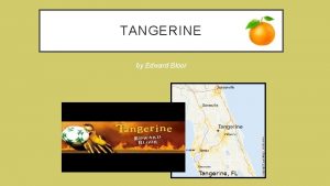 TANGERINE by Edward Bloor TANGERINE Paul Fisher the