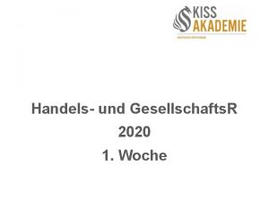 Handels und Gesellschafts R 2020 1 Woche Prfungsgegenstnde