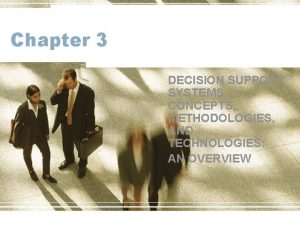 Chapter 3 DECISION SUPPORT SYSTEMS CONCEPTS METHODOLOGIES AND