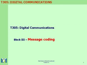 T 305 DIGITAL COMMUNICATIONS T 305 Digital Communications