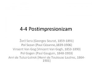 4 4 Postimpresionizam or Sera Georges Seurat 1859