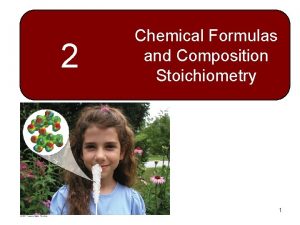 2 Chemical Formulas and Composition Stoichiometry 1 Chapter
