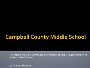 Campbell County Middle School The Impact of School