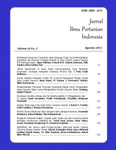 ISSN 0853 4217 Jurnal Ilmu Pertanian Indonesia Volume