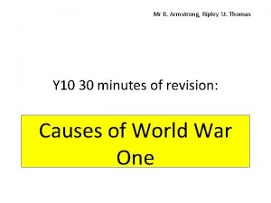 Mr B Armstrong Ripley St Thomas Y 10