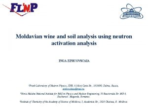 Moldavian wine and soil analysis using neutron activation