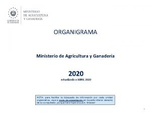 Organigrama de ministerio de agricultura