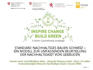 Standard nachhaltiges bauen schweiz