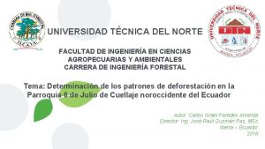 UNIVERSIDAD TCNICA DEL NORTE FACULTAD DE INGENIERA EN