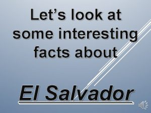 Lets look at some interesting facts about El