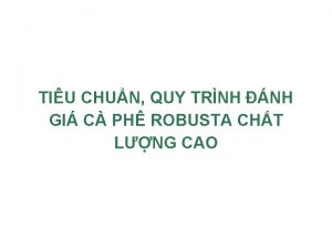 TIU CHUN QUY TRNH NH GI C PH