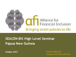 SEACENBIS High Level Seminar Papua New Guinea October