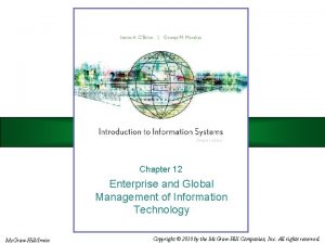 Chapter 12 Enterprise and Global Management of Information