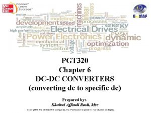 PGT 320 Chapter 6 DCDC CONVERTERS converting dc