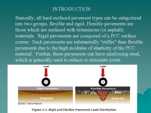 INTRODUCTION Basically all hard surfaced pavement types can