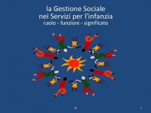 la Gestione Sociale nei Servizi per linfanzia ruolo