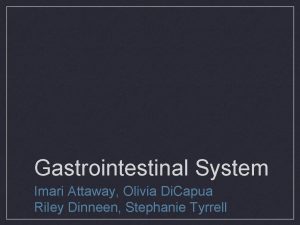 Gastrointestinal System Imari Attaway Olivia Di Capua Riley