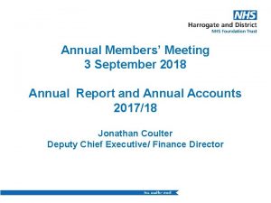 Annual Members Meeting 3 September 2018 Annual Report