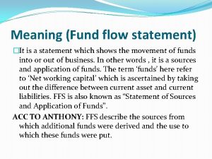 Meaning of fund flow statement