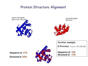 Protein Structure Alignment Human Hemoglobin alphachain pdb 1