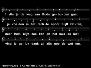 Psalm 119 DNP t A J Molenaar B
