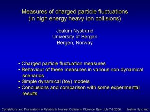 Measures of charged particle fluctuations in high energy