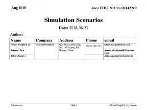 Aug 2018 doc IEEE 802 11 181422 r