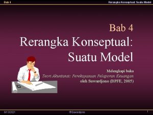 Bab 4 Rerangka Konseptual Suatu Model Melengkapi buku