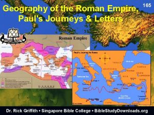 Geography of the Roman Empire Pauls Journeys Letters