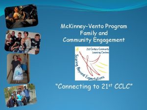 Mc KinneyVento Program Family and Community Engagement Connecting