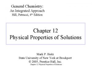 General Chemistry An Integrated Approach Hill Petrucci 4