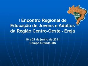 I Encontro Regional de Educao de Jovens e