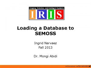 Loading a Database to SEMOSS Ingrid Narvaez Fall