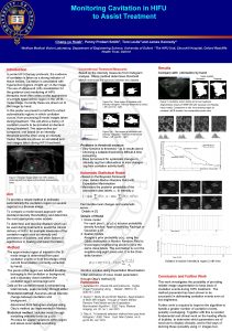 Monitoring Cavitation in HIFU to Assist Treatment Changyu