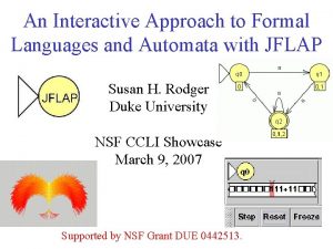 An Interactive Approach to Formal Languages and Automata