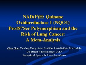 NADPH Quinone Oxidoreductase 1 NQO 1 Pro 187