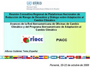 Reunin Consultiva Regional de Plataformas Nacionales de Reduccin