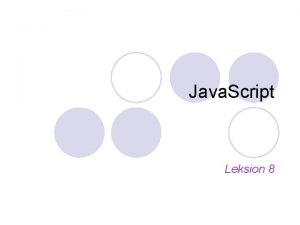 Java Script Leksion 8 Java Script l Java