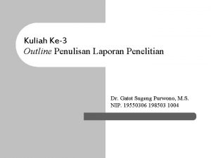 Outline laporan penelitian