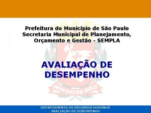 Prefeitura do Municpio de So Paulo Secretaria Municipal